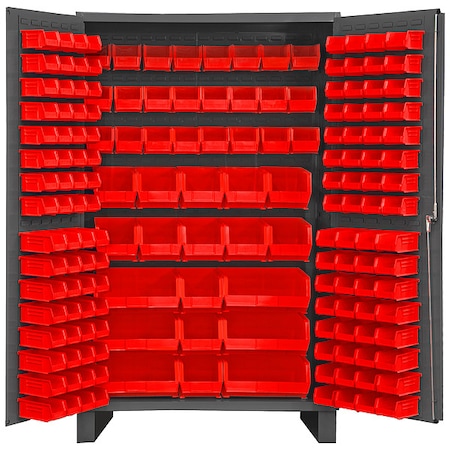 Extra-Heavy Duty Bin Cabinet, 48 in W, 78 in H, 24