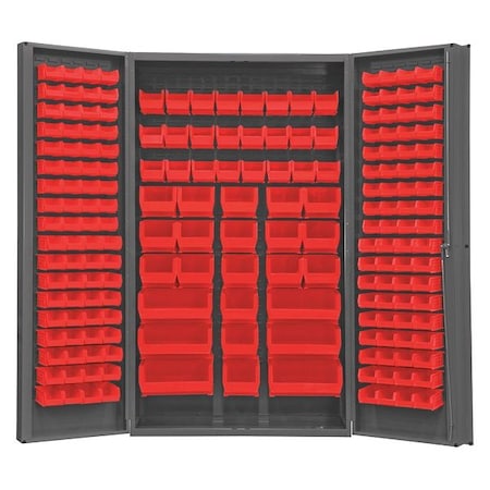 Extra-Heavy Duty Bin Cabinet, 48 in W, 84 in H, 24