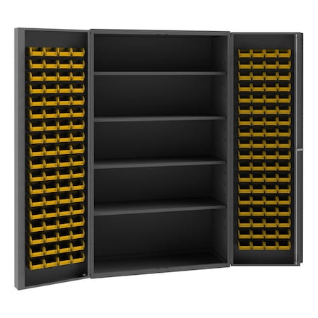 Cabinet, 4 Shelves, 144 Yellow Bins MPN:SJC-DLP-144-4S-95