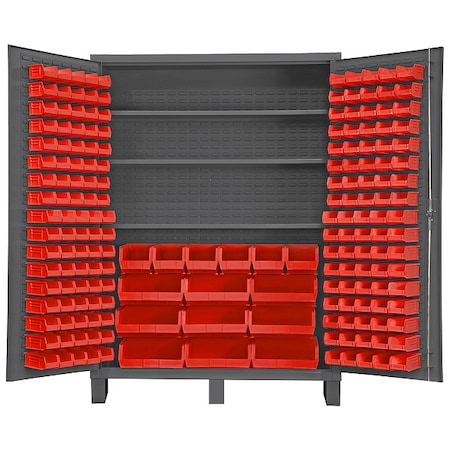 Extra-Heavy Duty Bin Cabinet, 60 in W, 84 in H, 24