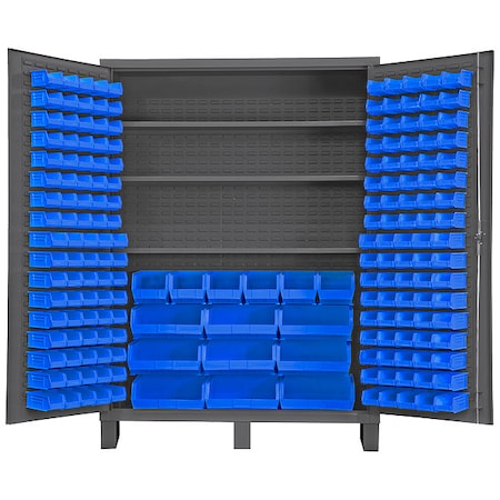 Extra-Heavy Duty Bin Cabinet, 60 in W, 84 in H, 24