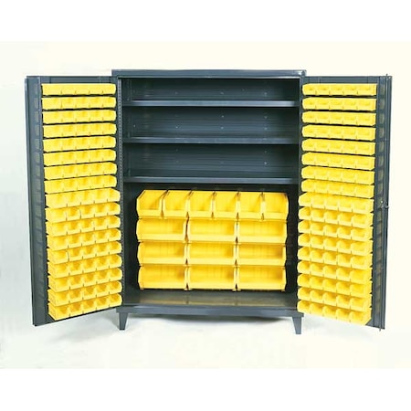 Extra-Heavy Duty Bin Cabinet, 60 in W, 84 in H, 24