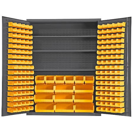 Extra-Heavy Duty Bin Cabinet, 60 in W, 78 in H, 24