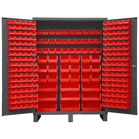 Extra-Heavy Duty Bin Cabinet, 60 in W, 84 in H, 24