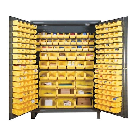 Extra-Heavy Duty Bin Cabinet, 60 in W, 84 in H, 24