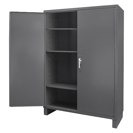 Cabinet, 60 in wide, 14 gauge, 6 in legs, 3 adjustable shelves MPN:SSC-602484-3S-95