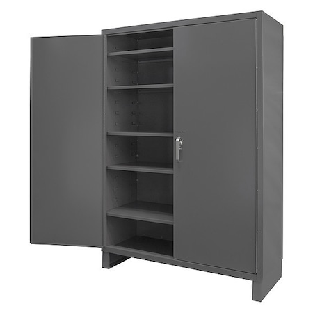 Cabinet, 60 in W, 14 gauge, 6 in legs, 5 adjustable shelves MPN:SSC-602484-5S-95