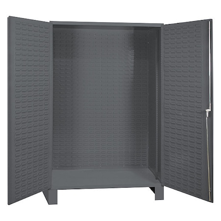 Cabinet, 60 in W, 14 gauge steel, louvered panel on back and door MPN:SSC-602484-BDLP-95