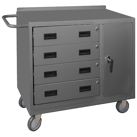 Mobile Cabinet Bench, Steel, 36