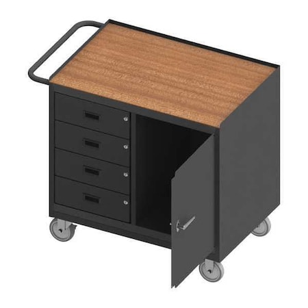 Mobile Cabinet Bench, Hardboard, 36