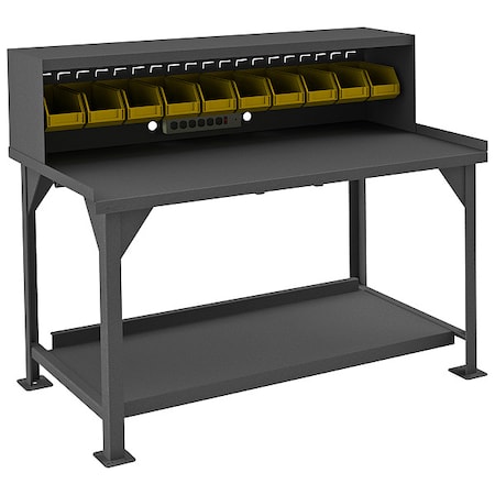 Heavy duty Work Bench with Riser, Steel, 60