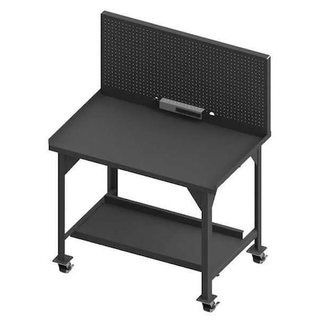 Work Bench with Panel, Steel, 48