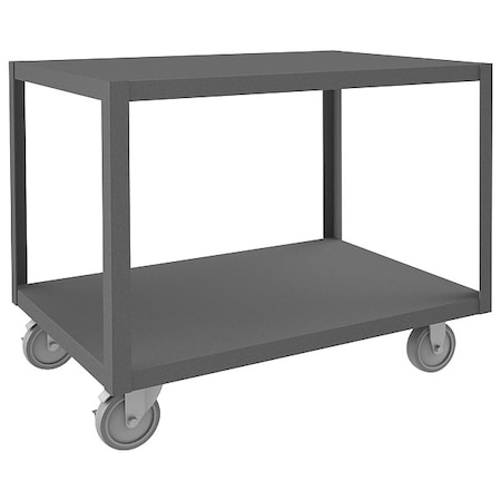 High Deck Portable Table, 2 Shelves MPN:HMT-2436-2-95