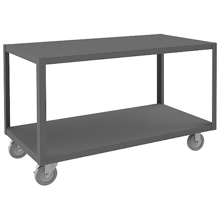 High Deck Portable Table, 2 Shelves MPN:HMT-2448-2-95