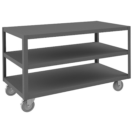 High Deck Portable Table, 3 Shelves MPN:HMT-2448-3-95