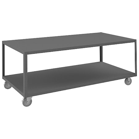 High Deck Portable Table, 2 Shelves MPN:HMT-3672-2-95