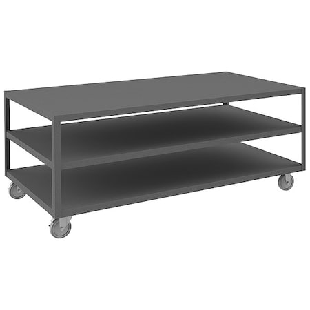High Deck Portable Table, 3 Shelves MPN:HMT-3672-3-95
