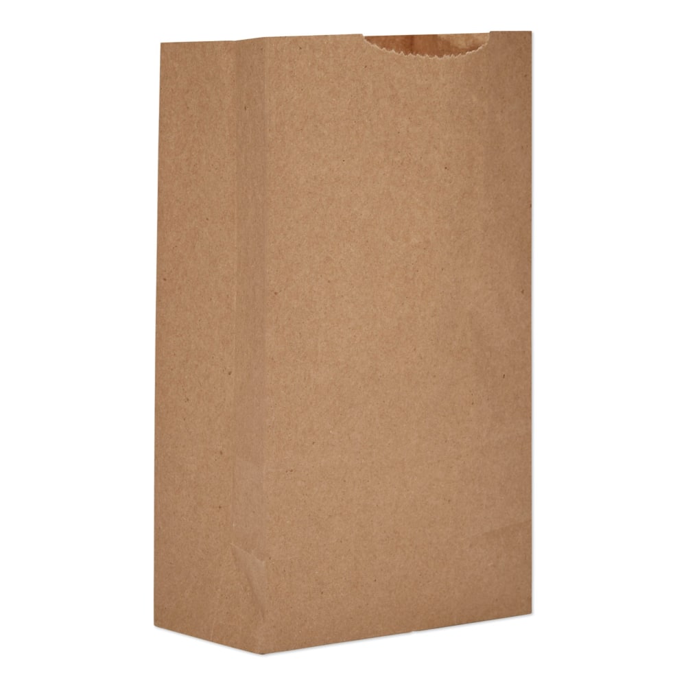 General Grocery Paper Bags, 8-9/16inH x 4-3/4inW x 3inD, Kraft Brown, Pack Of 500 Bags MPN:18403