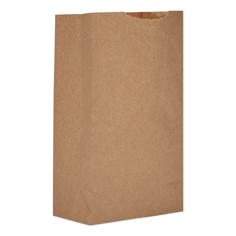 General Grocery Paper Bags, 8-1/16inH x 4-3/4inW x 3inD, Kraft Brown, Pack Of 500 Bags MPN:30903