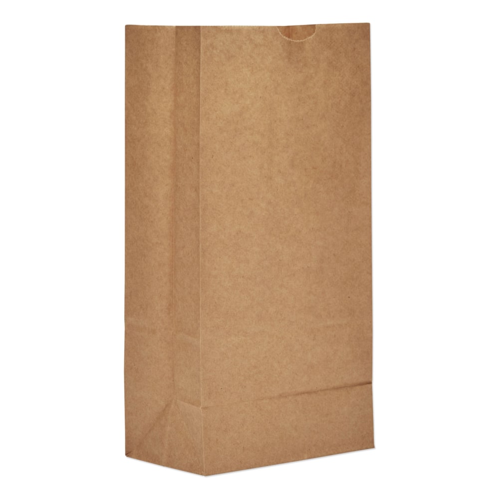 General Grocery Paper Bags, 12-1/2inH x 6-3/16inW x 4-3/16inD, Heavy Duty Kraft Brown, Pack Of 500 Bags MPN:30908