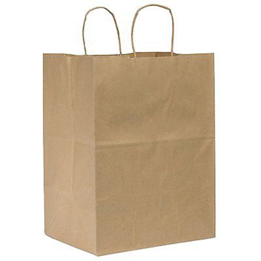 Duro Bag Novolex Paper Bags With Handles, 15 3/4inH x 12inW x 9inD, Kraft, Carton Of 200 MPN:87415