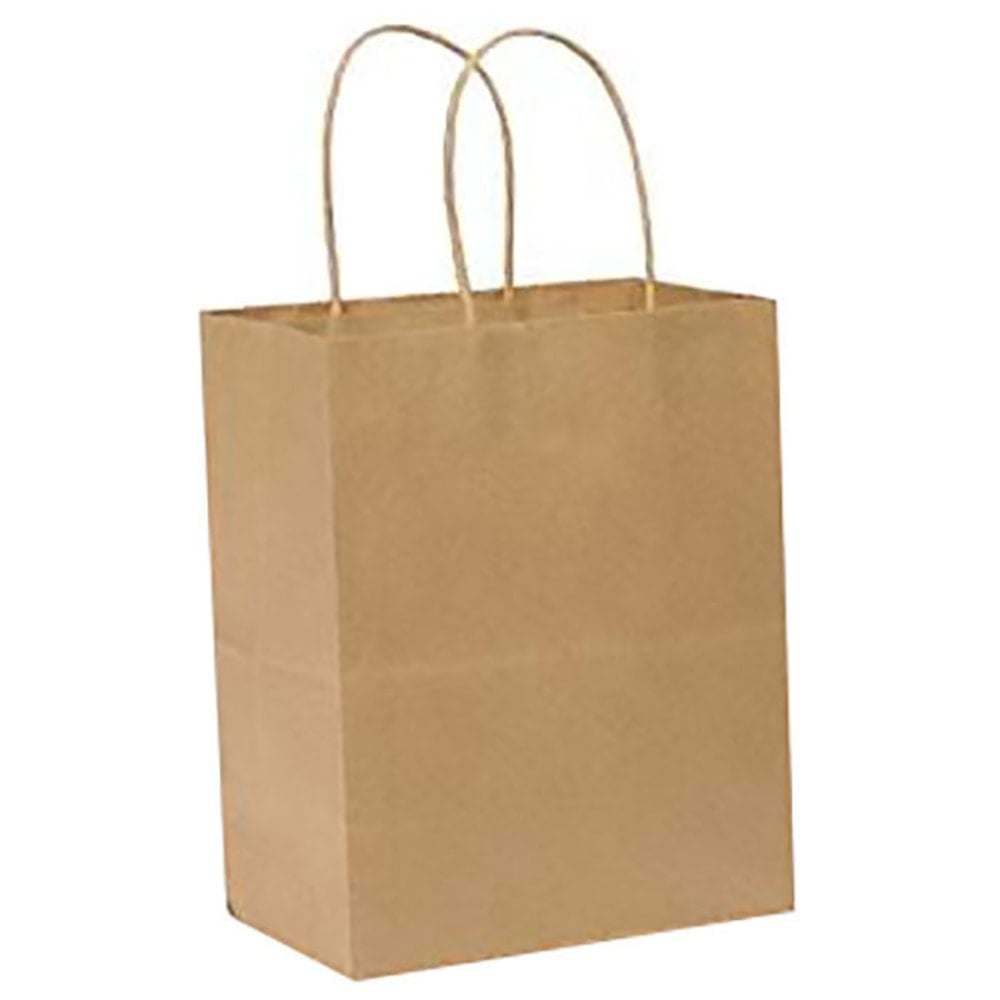 Duro Bag Novolex Paper Shopping Bags, 10 1/4inH x 8inW x 4 1/2inD, Kraft, Carton Of 250 MPN:87097