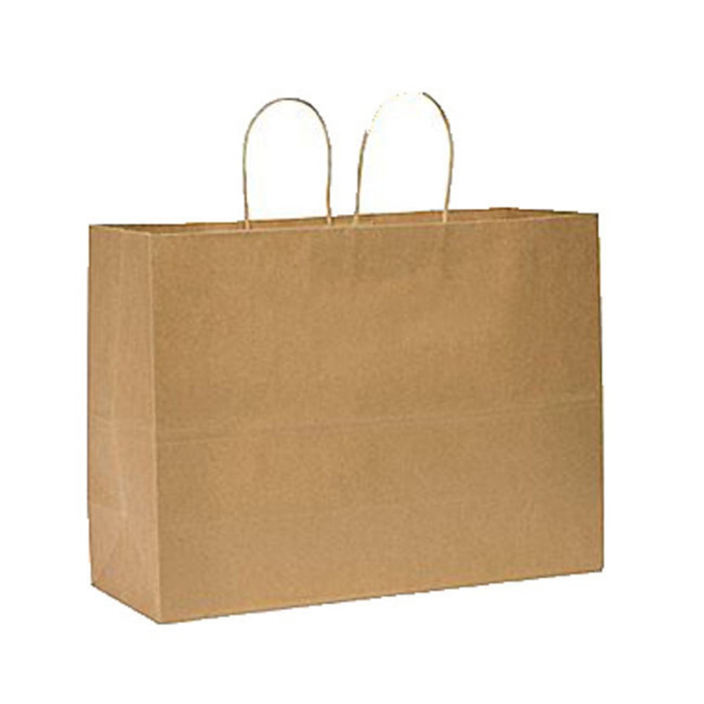 Duro Bag Novolex Paper Shopping Bags, 12inH x 16inW x 6inD, Kraft, Carton Of 250 MPN:87129