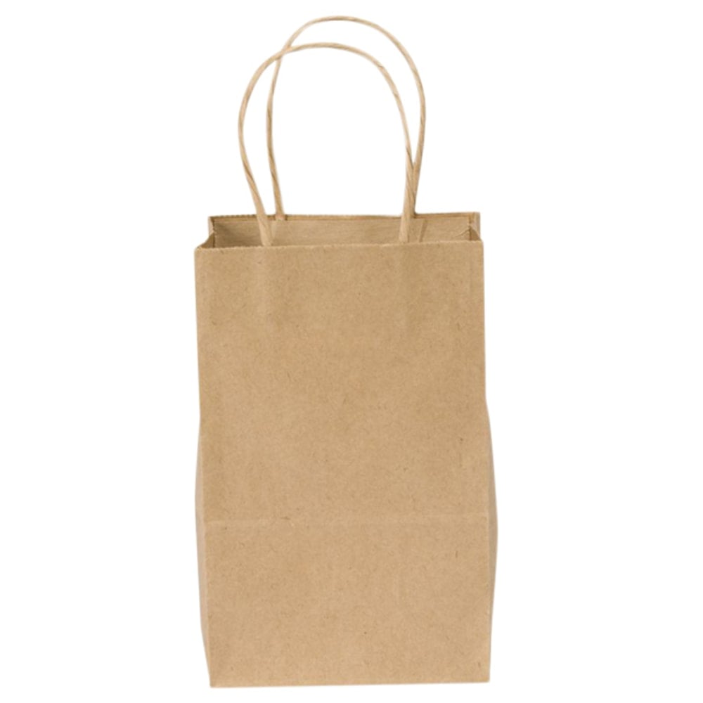 Duro Bag Novolex Paper Shopping Bags, 8 3/8inH x 5 1/4inW x 3 1/4inD, Kraft, Carton Of 250 MPN:GEMKFT