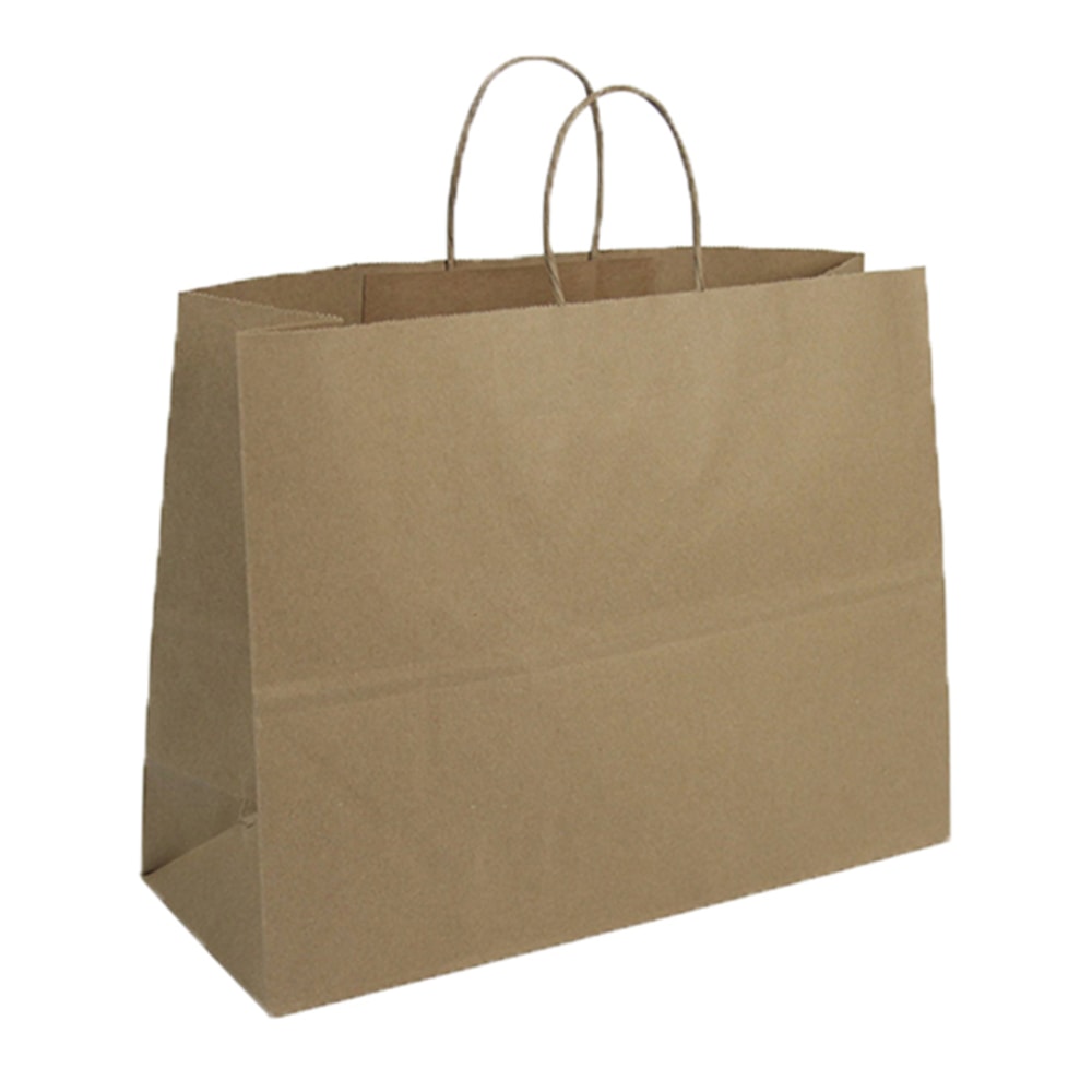 Dubl Life Maxpack MDSE Shopping Bags With Handles, 65 Lb, 16in x 12in, Brown, Case Of 250 MPN:MPK87129