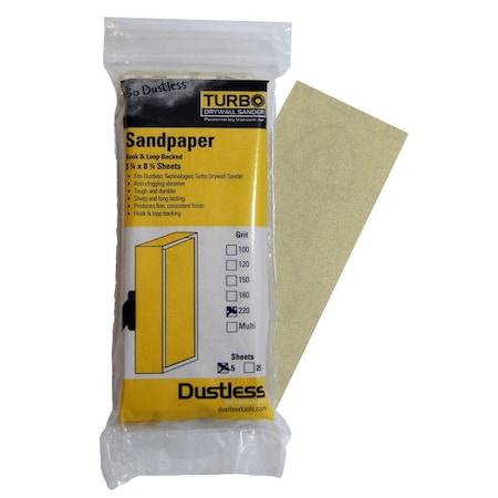 Sandpaper, 220 Grit, PK5 MPN:54301