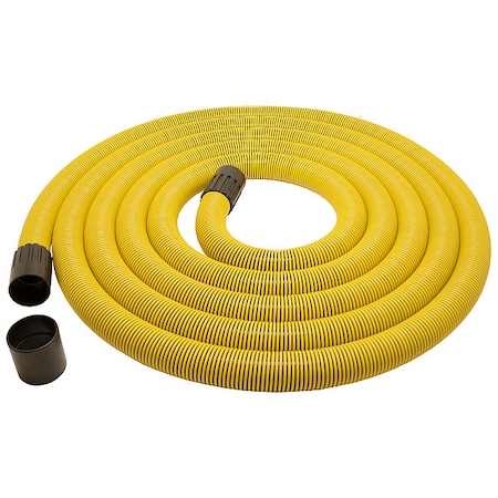 Vacuum Hose, 25 ft L, Yellow, Polyethylene MPN:14291