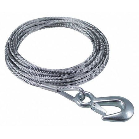 Winch Cable w/Hook, 25 Ft. x 3/16 In MPN:6210