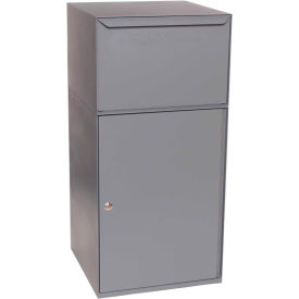 dVault Collection Vault Mailbox and Parcel Drop DVCS0023 - Free Standing - Front Access - Gray DVCS0023-2