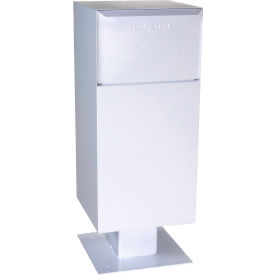 dVault Deposit Vault Mailbox and Parcel Drop with Pedestal DVCS0030 - Rear Access - White DVCS0030-3