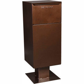 dVault Deposit Vault Mailbox and Parcel Drop with Pedestal DVCS0030 - Rear Access - Copper Vein DVCS0030-5
