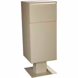 dVault Deposit Vault Mailbox and Parcel Drop with Pedestal DVCS0030 - Rear Access - Sand DVCS0030-6