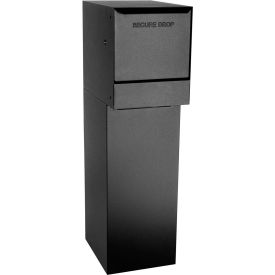 dVault Thru-Wall Package Drop Vault Plus DVWM0062SA w/Bottom Hold Rear Access - Black DVWM0062SA-1