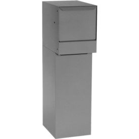 dVault Thru-Wall Package Drop Vault Plus DVWM0062SA w/Bottom Hold Rear Access - Gray DVWM0062SA-2