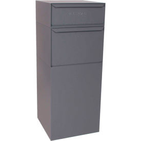 dVault Full Service Vault Mailbox and Parcel Drop DVCS0015 - USPS Approved - Rear Access - Gray DVCS0015-2