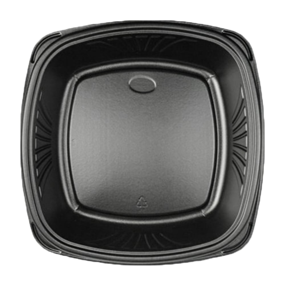 Forum Plates With Square Bases, 9in, Black, Pack Of 300 Plates MPN:CF723-090-1