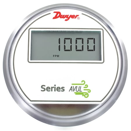 Air velocity transmitter, 5% of reading accuracy, duct mount, BACnet communications, with LCD MPN:AVUL-5DB1-LCD