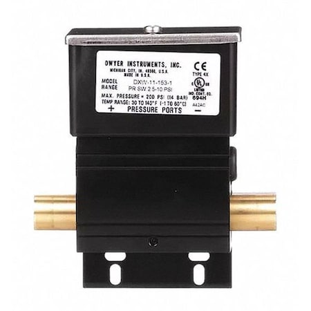 Pressure Switch, Standard, SPDT, 1/4