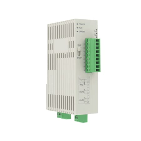 DIN rail temperature/process slave controller, (1) voltage pulse output and (1) relay output. MPN:SCD-2023