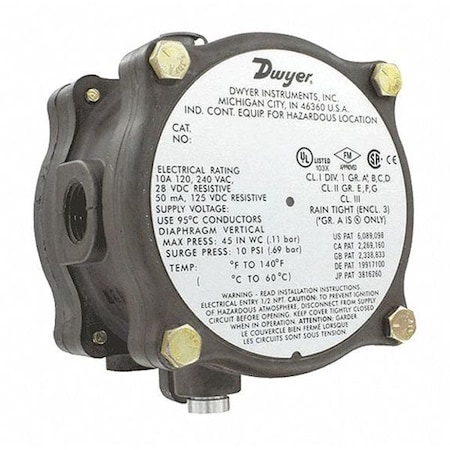Explosion-Proof Pressure Switch MPN:1950G-0-B-120-NA