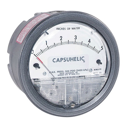 Differential pressure gage, range 0-10