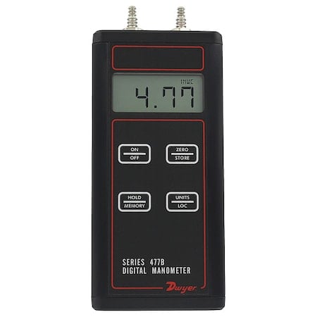 Handheld digital manometer, 0 to 10 psi (0 to 68.95 kPa) MPN:477B-4