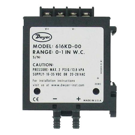 Differential pressure transmitter, 0 to 3