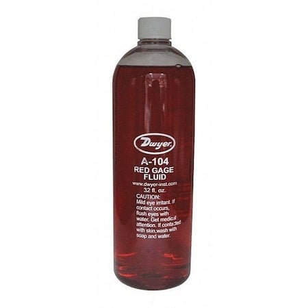 1 qt bottle of red gage fluid, .826 sp. gr. MPN:A-104