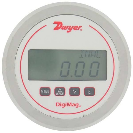 Digital Differential Pressure Gauge, 5 in Dial, 0.125 in Tubing, Center Back Location MPN:DM-1123