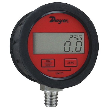 Digital Process Pressure Gauge, 0 to 500 psi, 3 in Dial, 1/4 in NPT, Bottom Location MPN:DPGAB-11